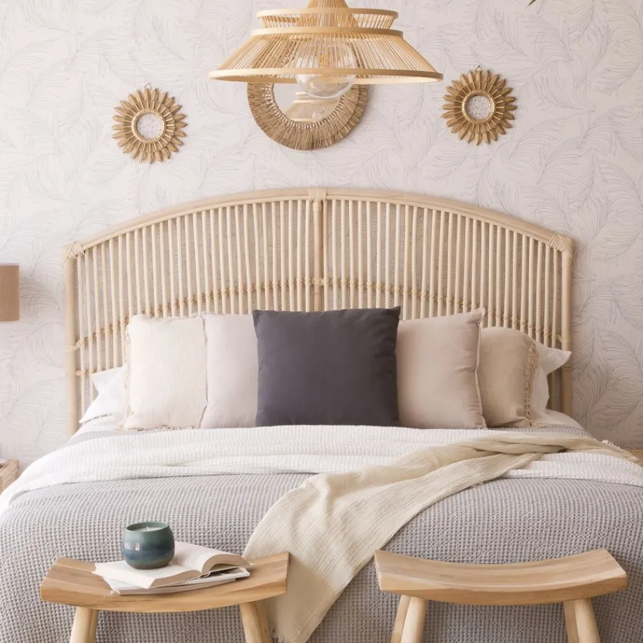 Elle Tête de lit en rotin naturel pour lit de 150 et 160^Banak Discount