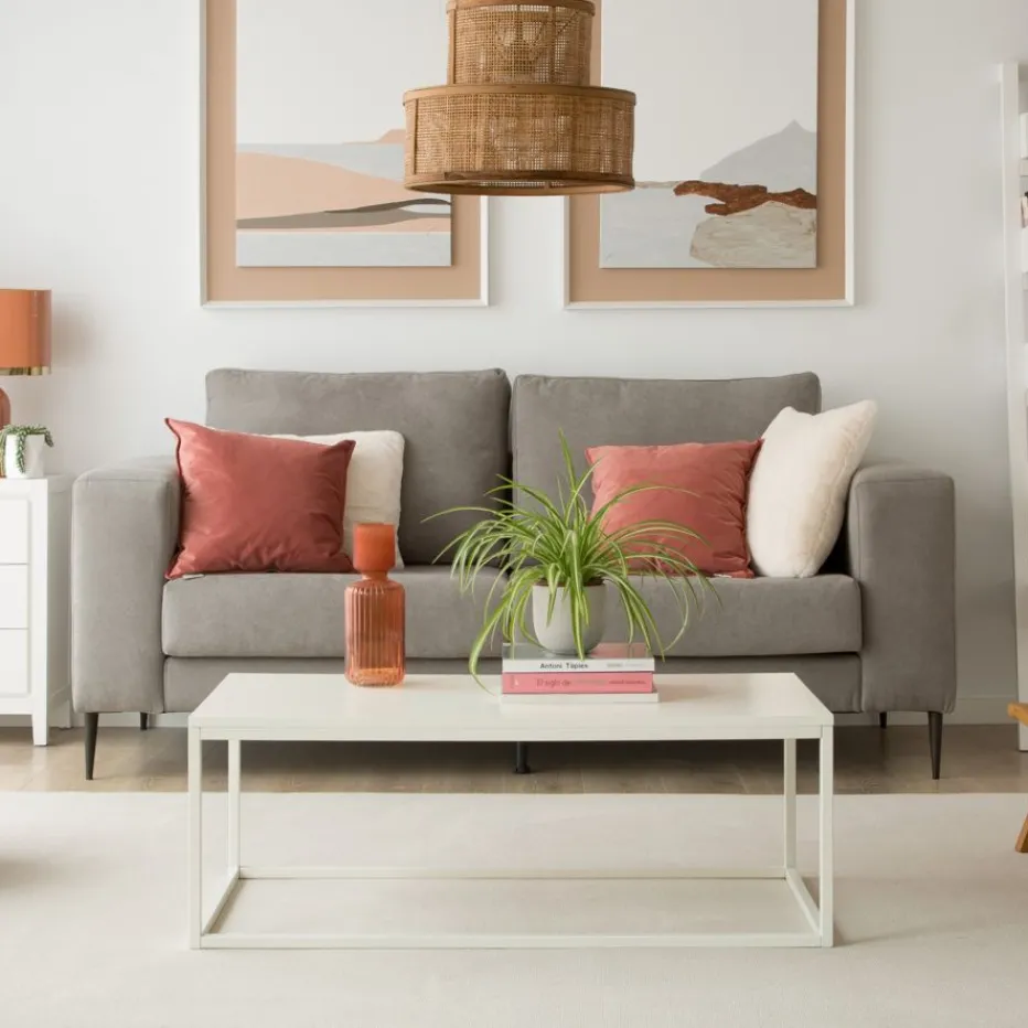 Ellie Table basse rectangulaire laqué en blanc^Banak