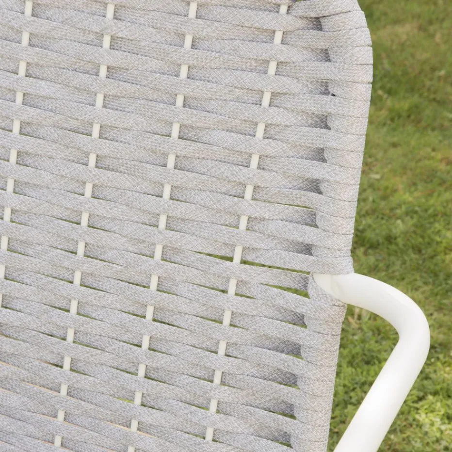 Ensemble Table inset et 6 chaises gris/blanc^Banak New