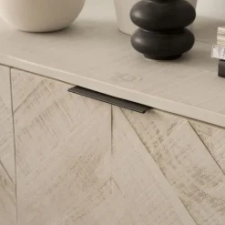 Enzo Buffet en bois massif et métal couleur blanc wild^Banak Online