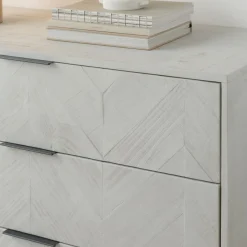 Enzo Commode en bois massif et métal couleur blanc wild^Banak Best
