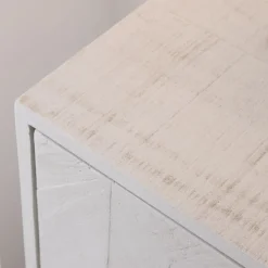 Enzo Commode en bois massif et métal couleur blanc wild^Banak Best