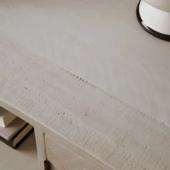 Enzo Meuble tv en bois massif et métal couleur blanc wild^Banak Online