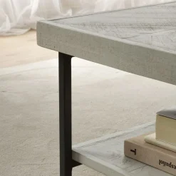 Enzo Table basse en bois massif et métal couleur blanc wild^Banak Hot