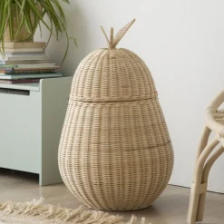Fruit Panier en rotin naturel forme poire^Banak Sale