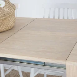 Gael Table à manger extensible rectangulaire 120/170 en bois naturel^Banak Online