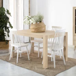 Gael Table à manger extensible rectangulaire 160/210 en bois couleur naturelle^Banak Clearance