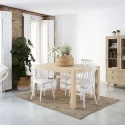 Gael Table &agrave; manger extensible rectangulaire 160/210 en bois couleur naturelle^Banak Clearance