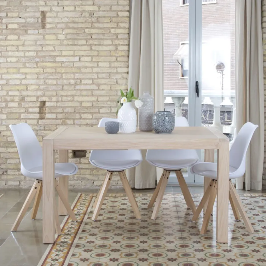 Gael Table à manger extensible rectangulaire 140/190 en bois couleur naturelle^Banak Clearance