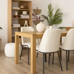 Gael Table &agrave; manger extensible rectangulaire 140/190 en bois massif de ch&ecirc;ne^Banak Online
