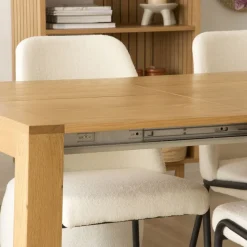 Gael Table à manger extensible rectangulaire 140/190 en bois massif de chêne^Banak Online
