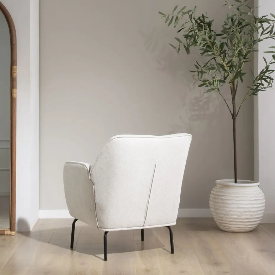 Gali Fauteuil beige avec pieds en métal^Banak Online