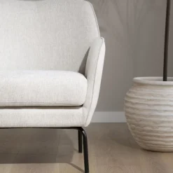 Gali Fauteuil beige avec pieds en métal^Banak Online