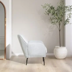 Gali Fauteuil gris avec pieds en métal^Banak Best