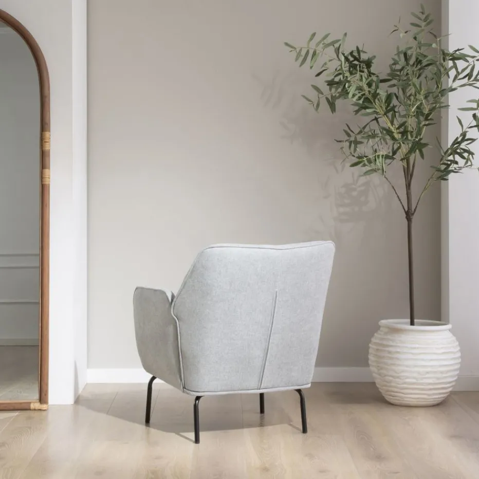 Gali Fauteuil gris avec pieds en métal^Banak Best