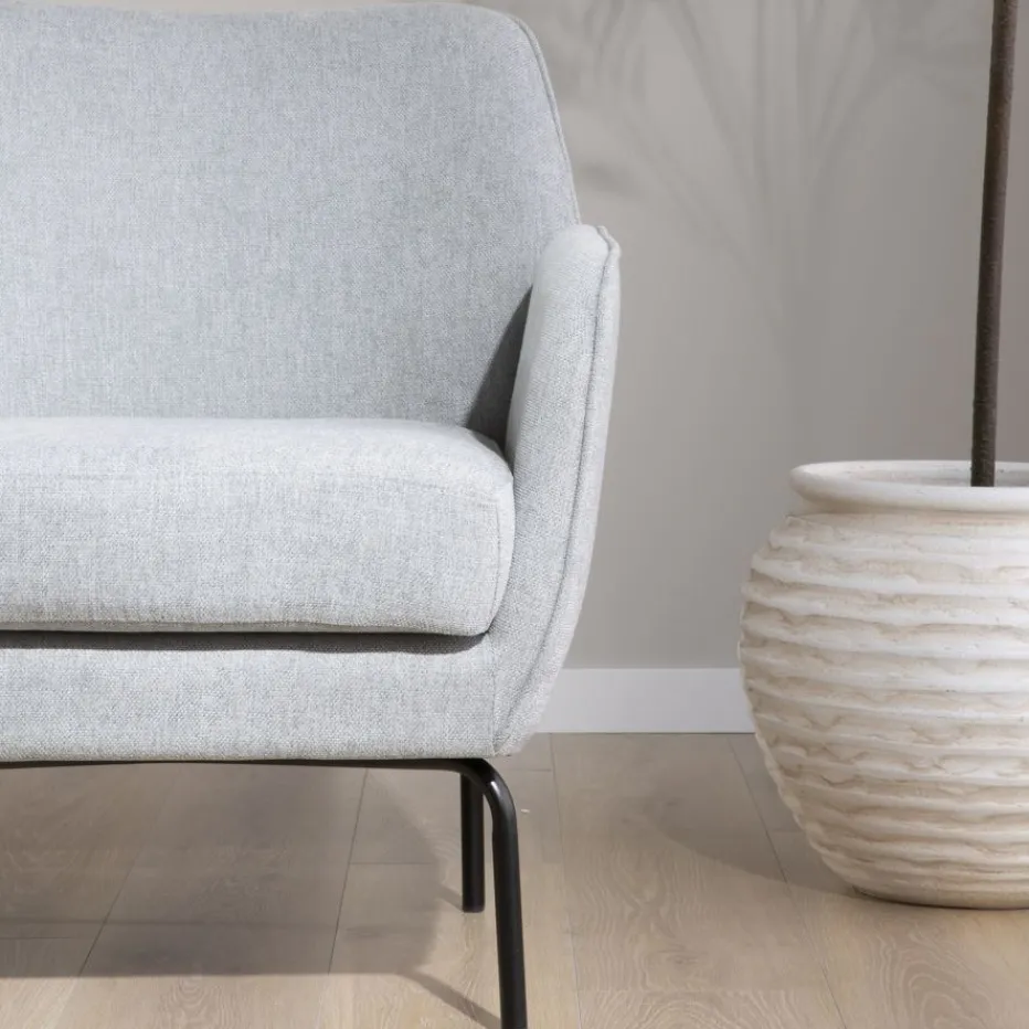 Gali Fauteuil gris avec pieds en métal^Banak Best