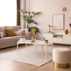 Hans Table basse en bois laqué blanc grand^Banak Sale