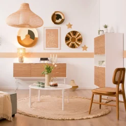 Hans Table basse en bois laqué blanc grand^Banak Sale