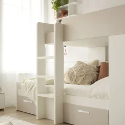 Hansel Train avec 2 lits et rangement à droite pour matelas de 90x190^Banak