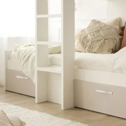 Hansel Train avec 2 lits et rangement à droite pour matelas de 90x190^Banak