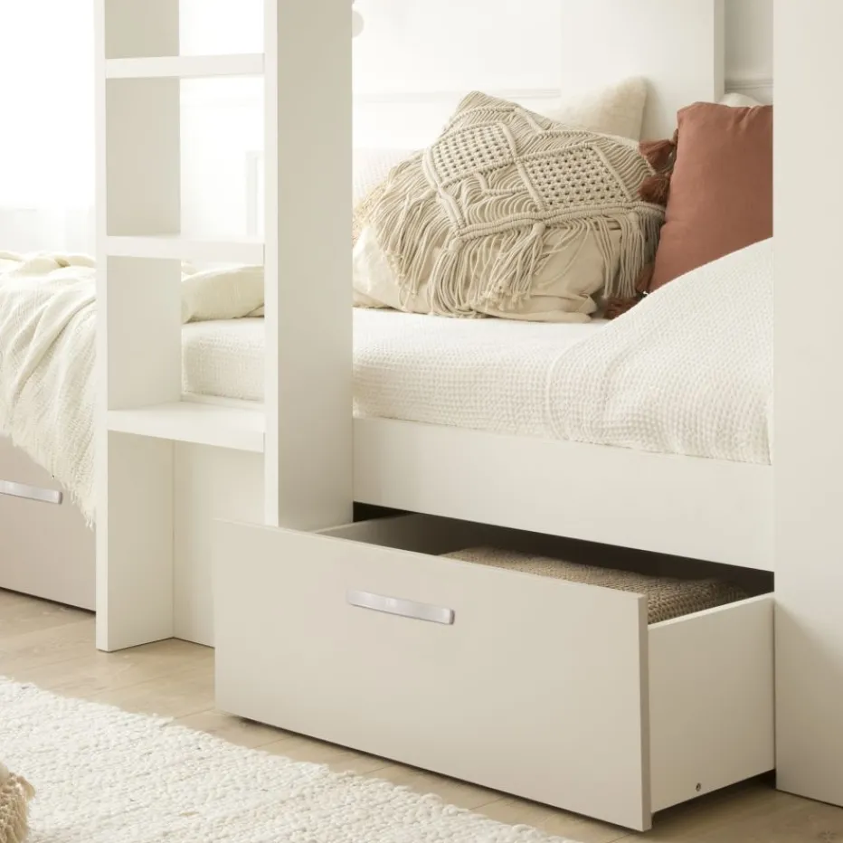 Hansel Train avec 2 lits et rangement à droite pour matelas de 90x190^Banak