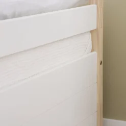 Haus Cama con forma de casa y somier de arrastre para colchón de 90x190 lacada e^Banak Outlet