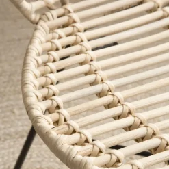 Ille Chaise en rotin naturel et métal^Banak Online