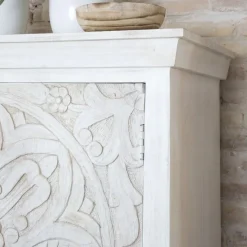 Indira Armoire en bois massif sculpté de manguier^Banak Hot