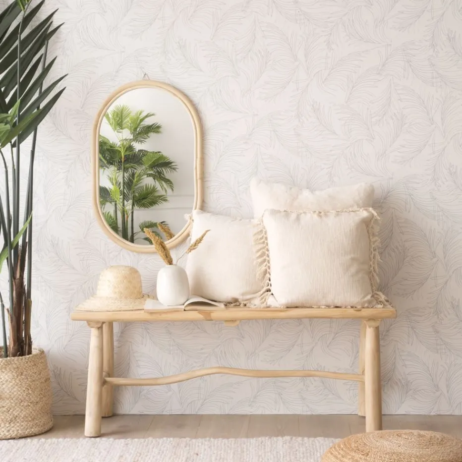 Isna Miroir mural en rotin naturel^Banak Hot