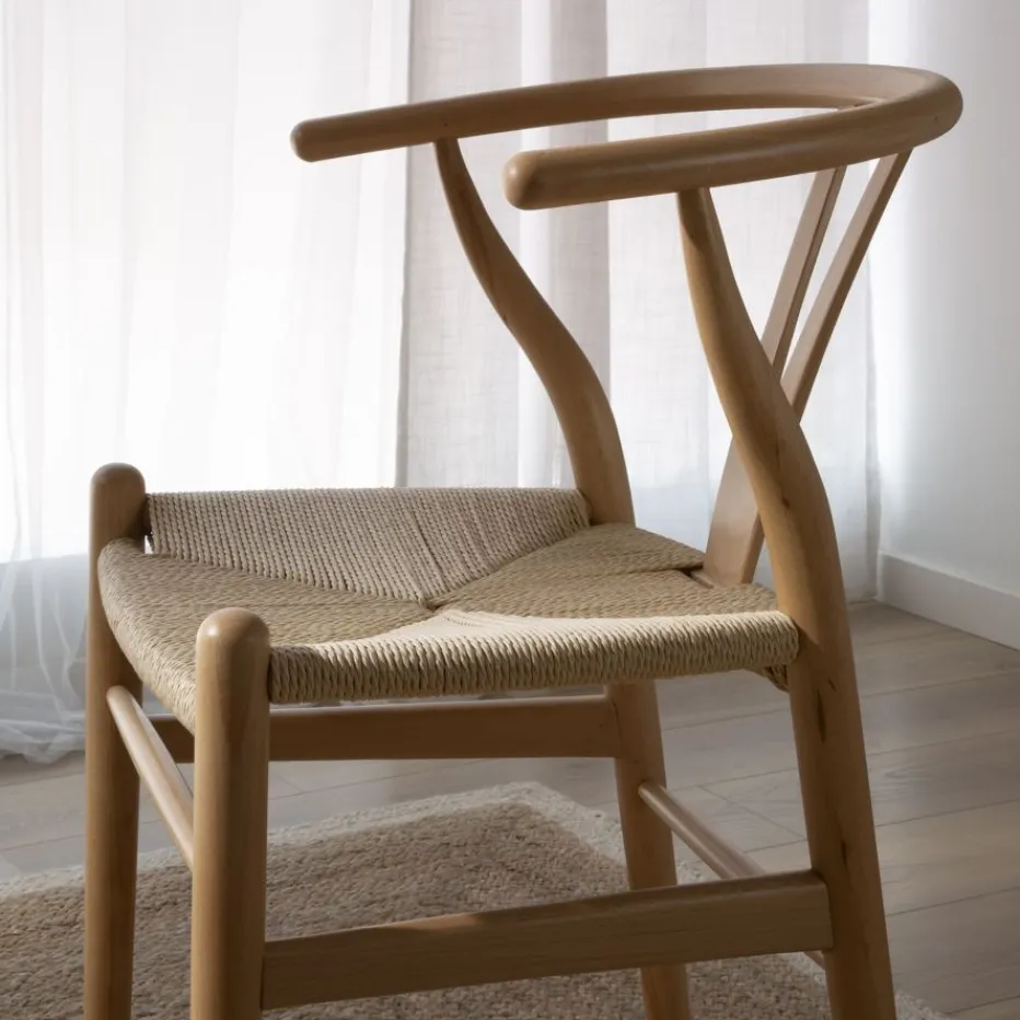 Isola Chaise en bois massif de couleur naturelle^Banak Sale