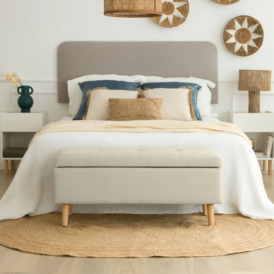 Ivis Banc rembourré avec rangement beige^Banak Outlet
