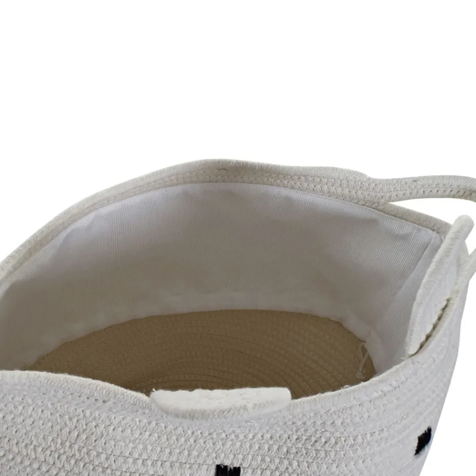 Jalas Panier à linge 2 ensembles de coton blanc^Banak Discount