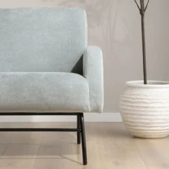 Jenn Fauteuil bleu turquoise avec pieds en métal^Banak Sale