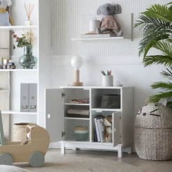 Kadi Meuble enfant avec espace de rangement laqué en blanc^Banak New