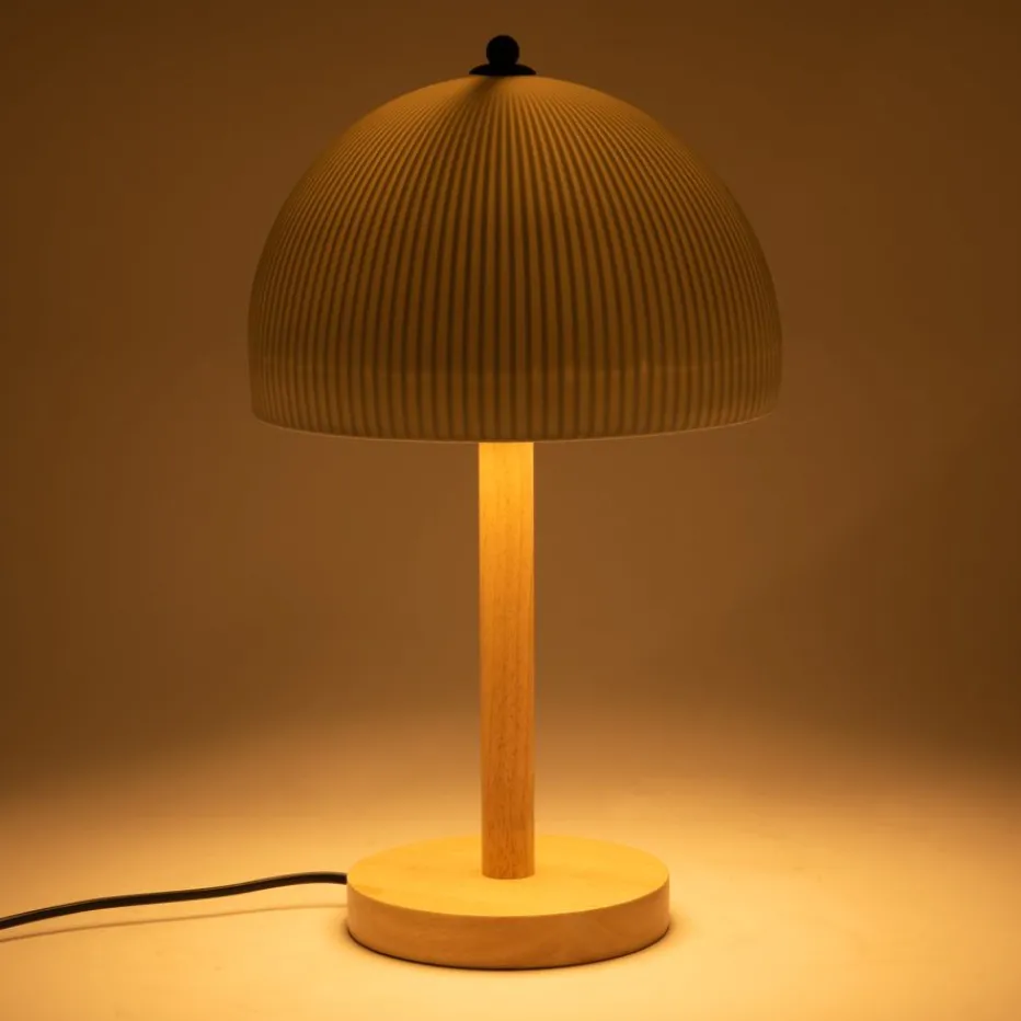 Kames Lampe de table en bois et porcelaine^Banak