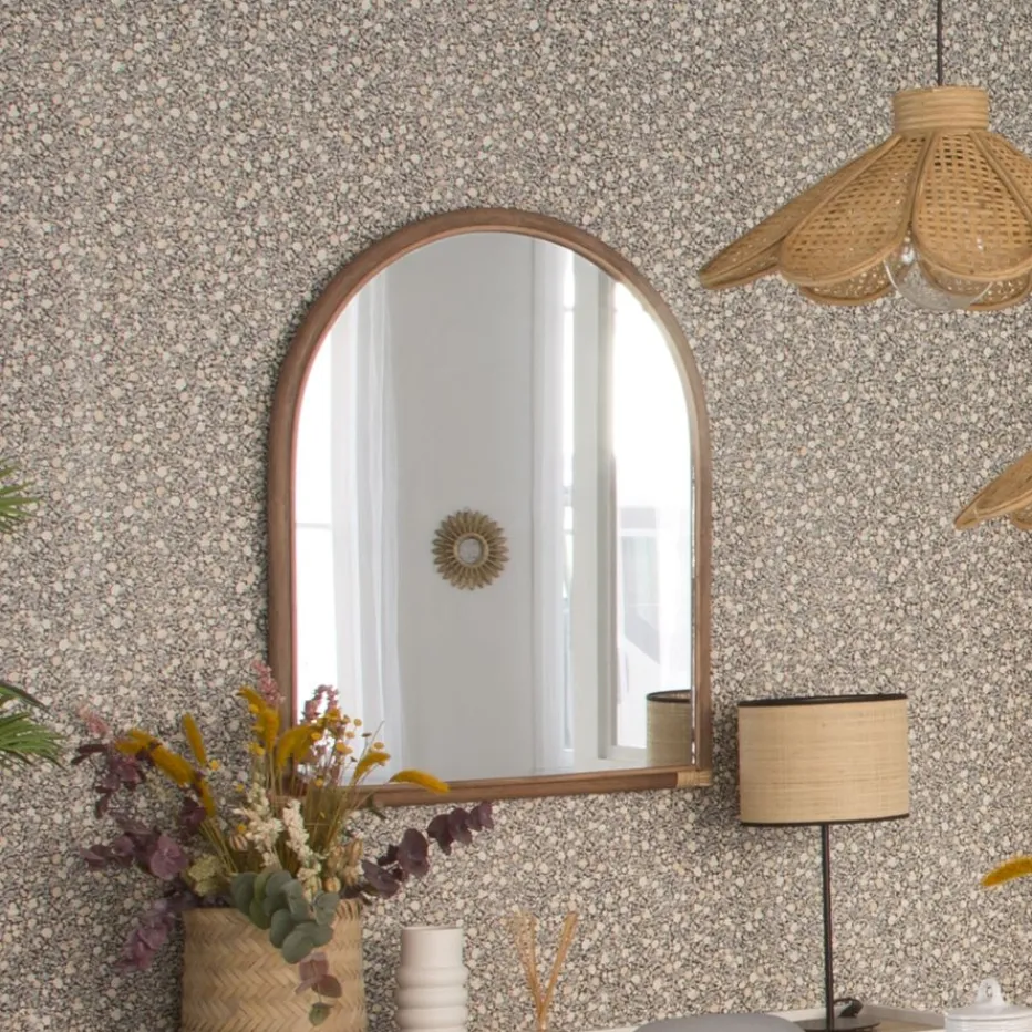 Kanat Miroir mural en bois^Banak New