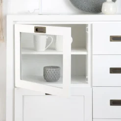 Kehra Buffet étroit laqué blanc^Banak Clearance