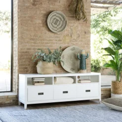 Kehra Meuble tv laqué blanc^Banak Outlet