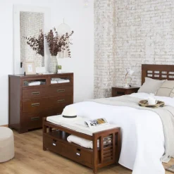 Kenia Commode en bois couleur teck^Banak Discount