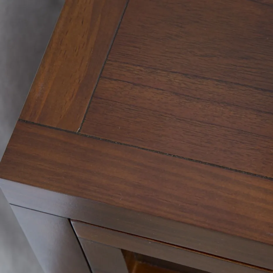 Kenia Table de nuit en bois couleur teck^Banak Sale