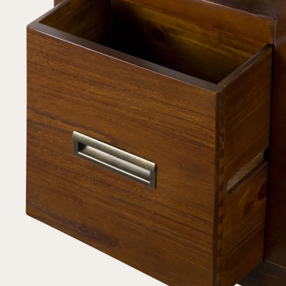 Kenia Vitrine étroite en bois de teck de 145 cm^Banak New