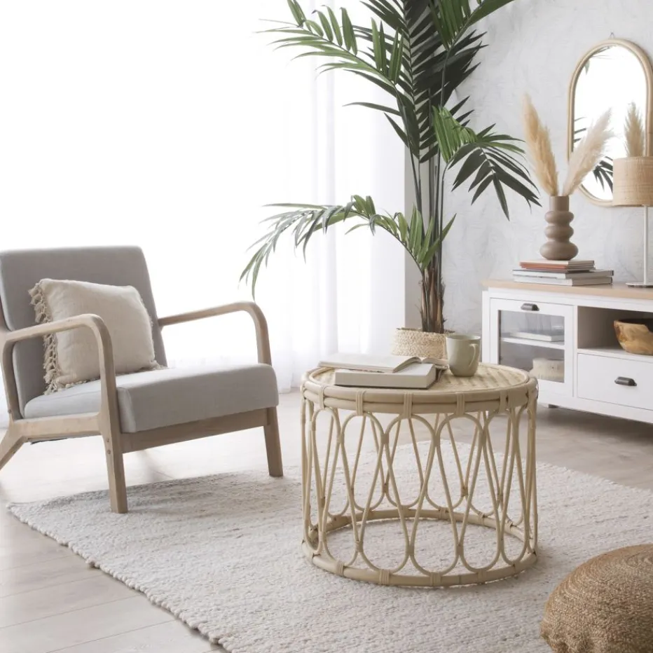 Kiev Table d'appoint en rotin naturel^Banak Clearance