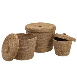 Kokas Ensemble de 3 bo&icirc;tes en fibre naturelle^Banak New