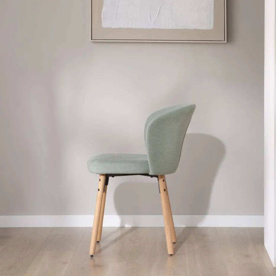 Lauder Chaise tapissee aquamarine^Banak Clearance