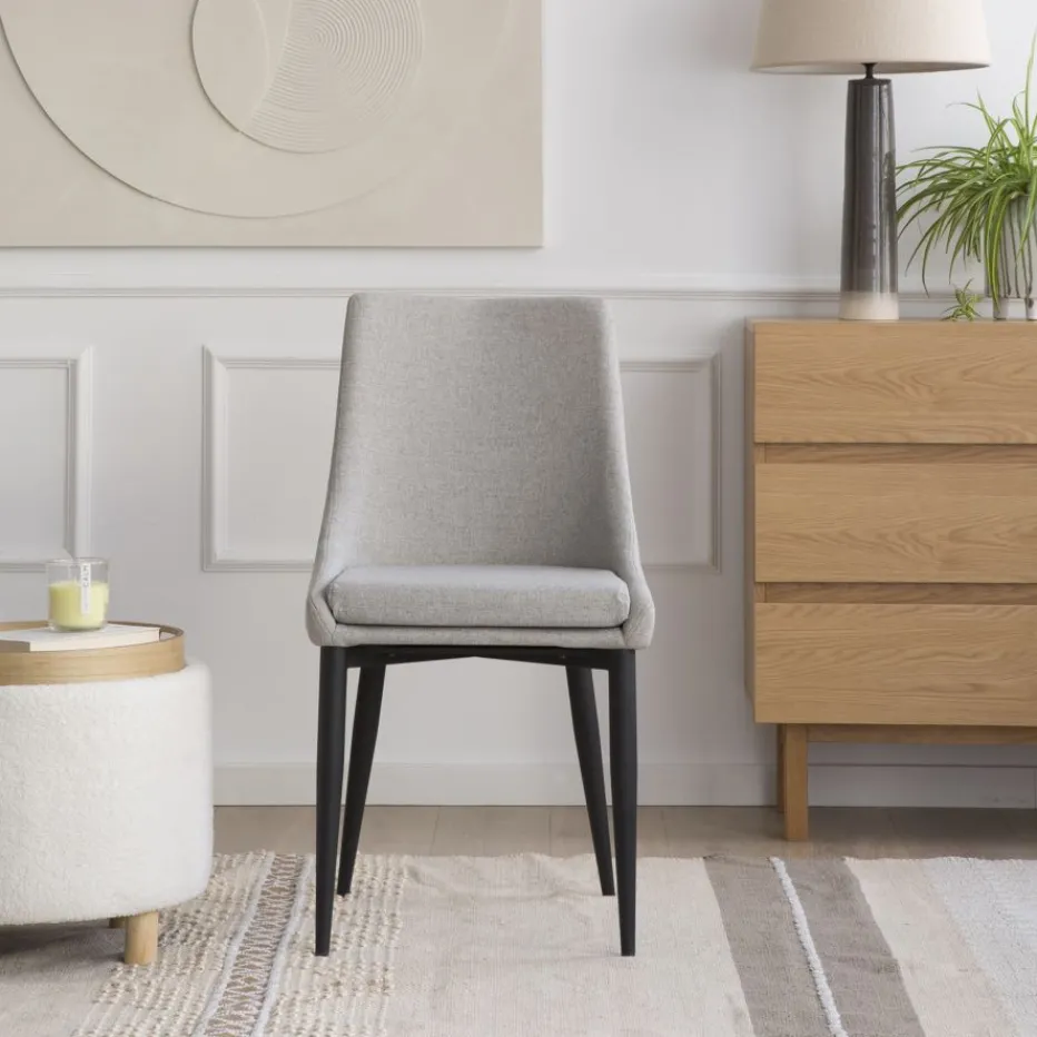 Lauren Chaise rembourrée gris perle^Banak Clearance