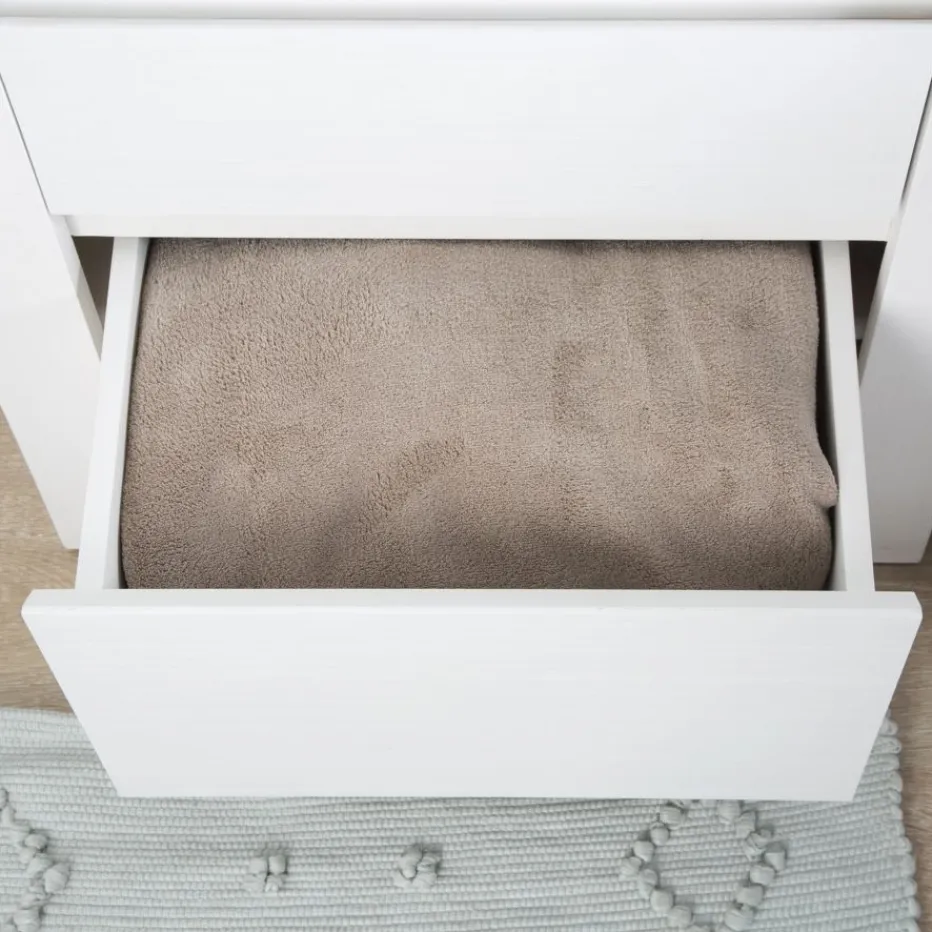 Liland Table de chevet laqué en blanc^Banak Outlet
