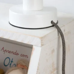 Lille Lampe table blanc-c&acirc;ble anthracite^Banak Clearance