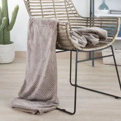 Litta Plaid taupe 130x170^Banak Clearance