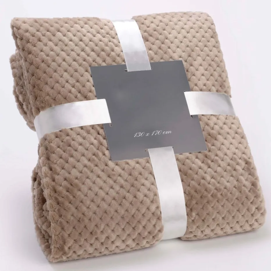 Litta Plaid taupe 130x170^Banak Clearance