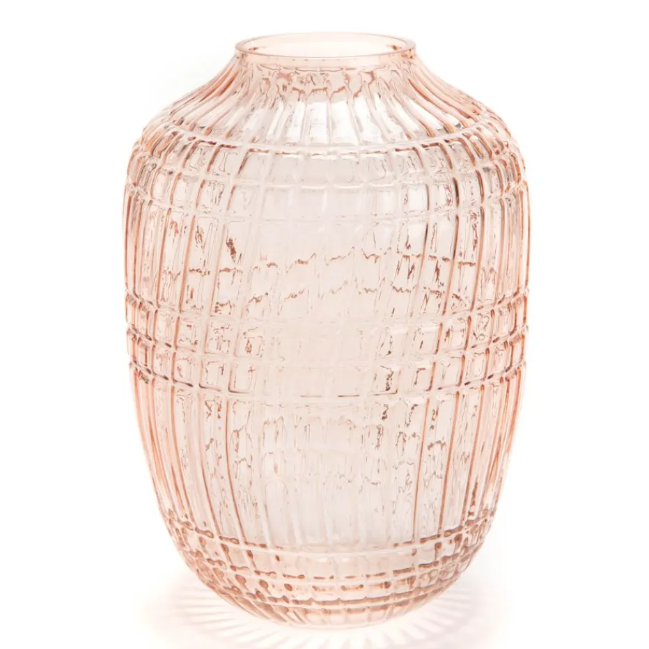 Luca Vase en verre rose^Banak Clearance